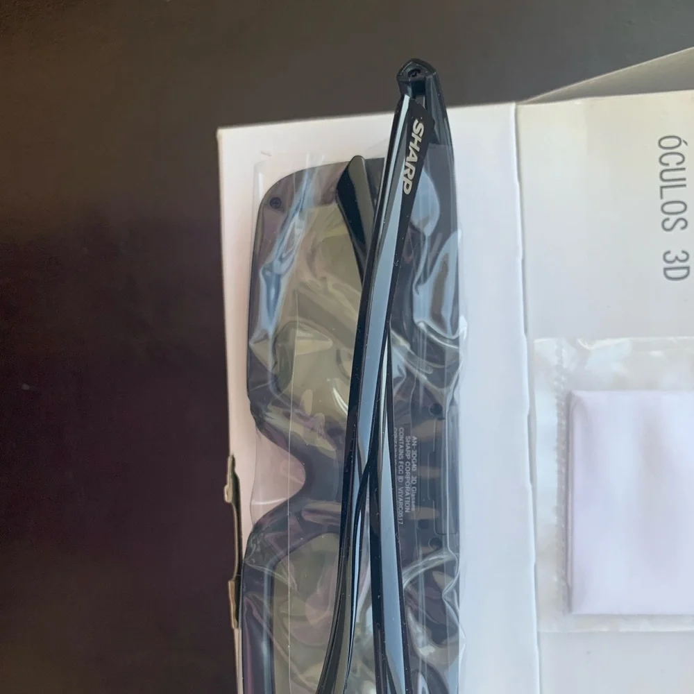 New Sharp Aquos Glasses 3D-G/2D-R With Black Frame LCD Lens 1 Pc for TV Monitor